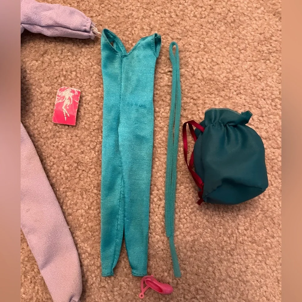Vintage Barbie Wrangler Tracksuit Sweatsuit, Purple Lounge Outfit, and Leotard